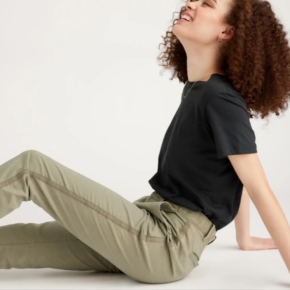 Stretch Cotton Twill Girlfriend Chino Pants - Picture 6 of 11